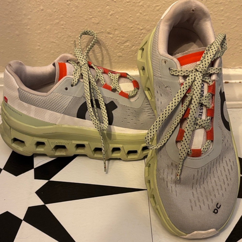 Women's On Cloud Cloudmonster Running Shoes - Glacier/Meadow
